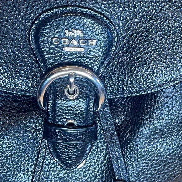 Coach Kleo Pebbled Leather Drawstring Backpack  display picture 1